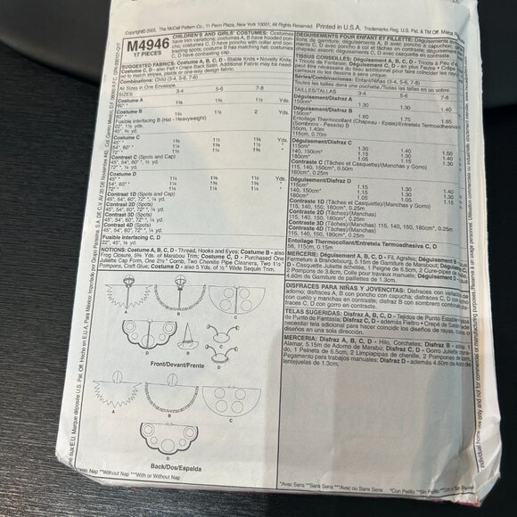 Easy McCall’s Costumes Kids 3–8 | Bug, Witch, Ladybug | Uncut Sewing Pattern - Picture 2 of 2